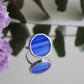 Cobalt blue circle rings