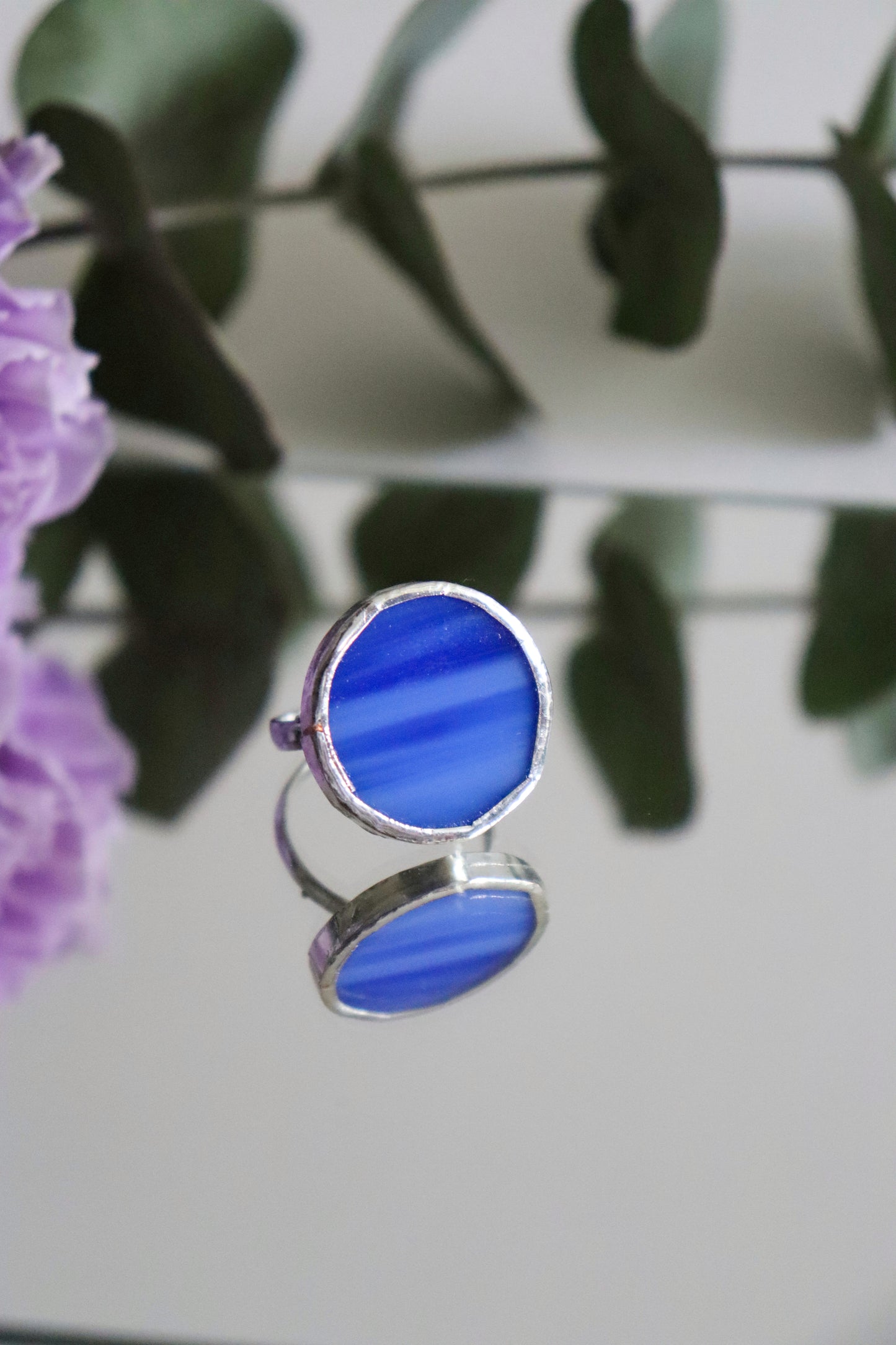 Cobalt blue circle rings
