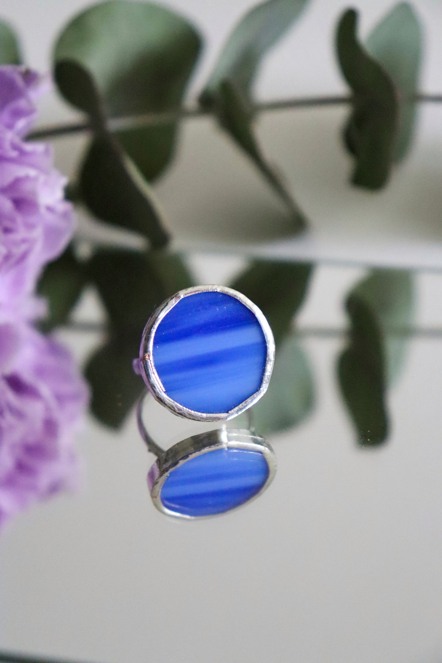 Cobalt blue circle rings