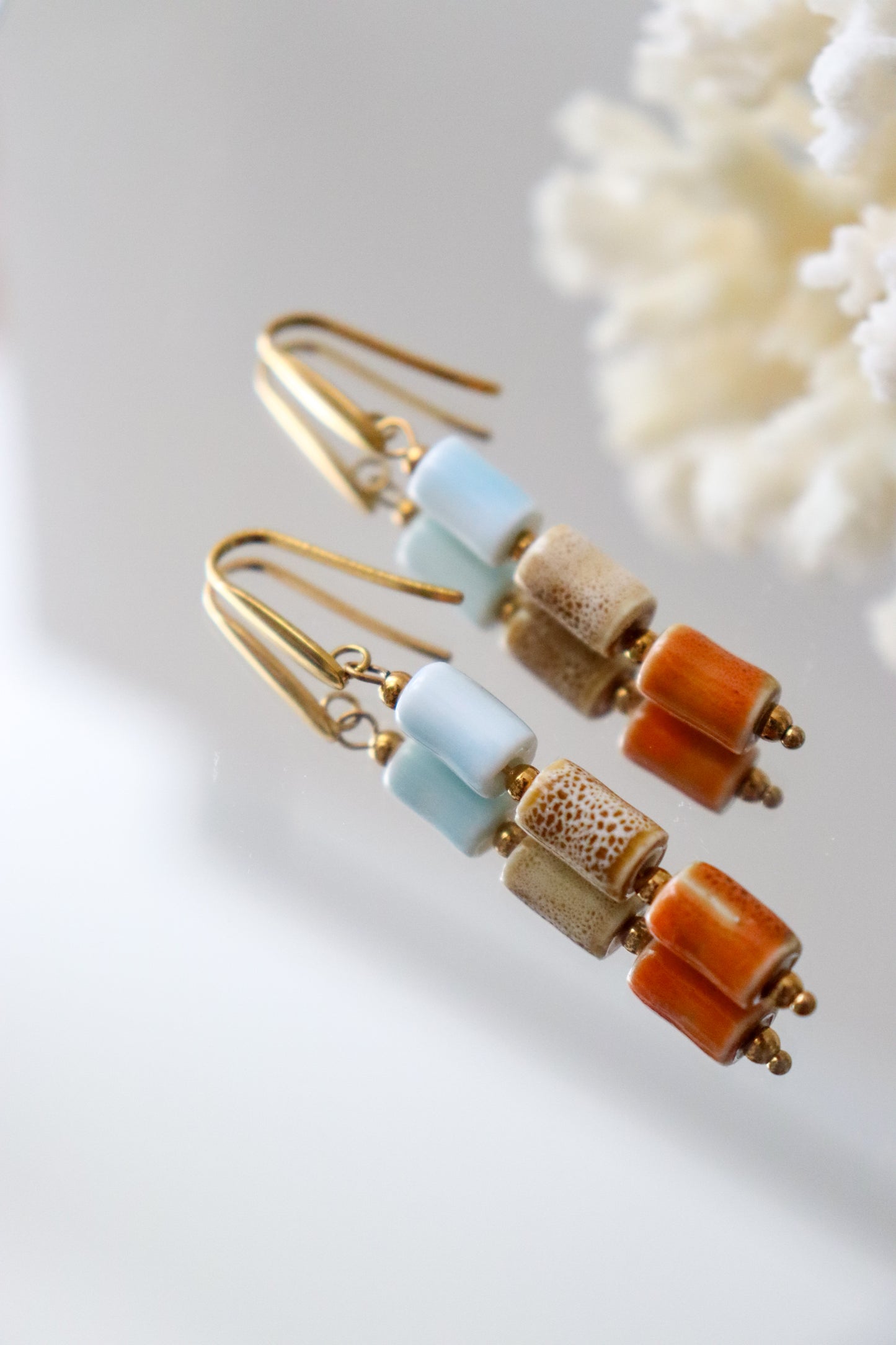 Semi-precious earrings