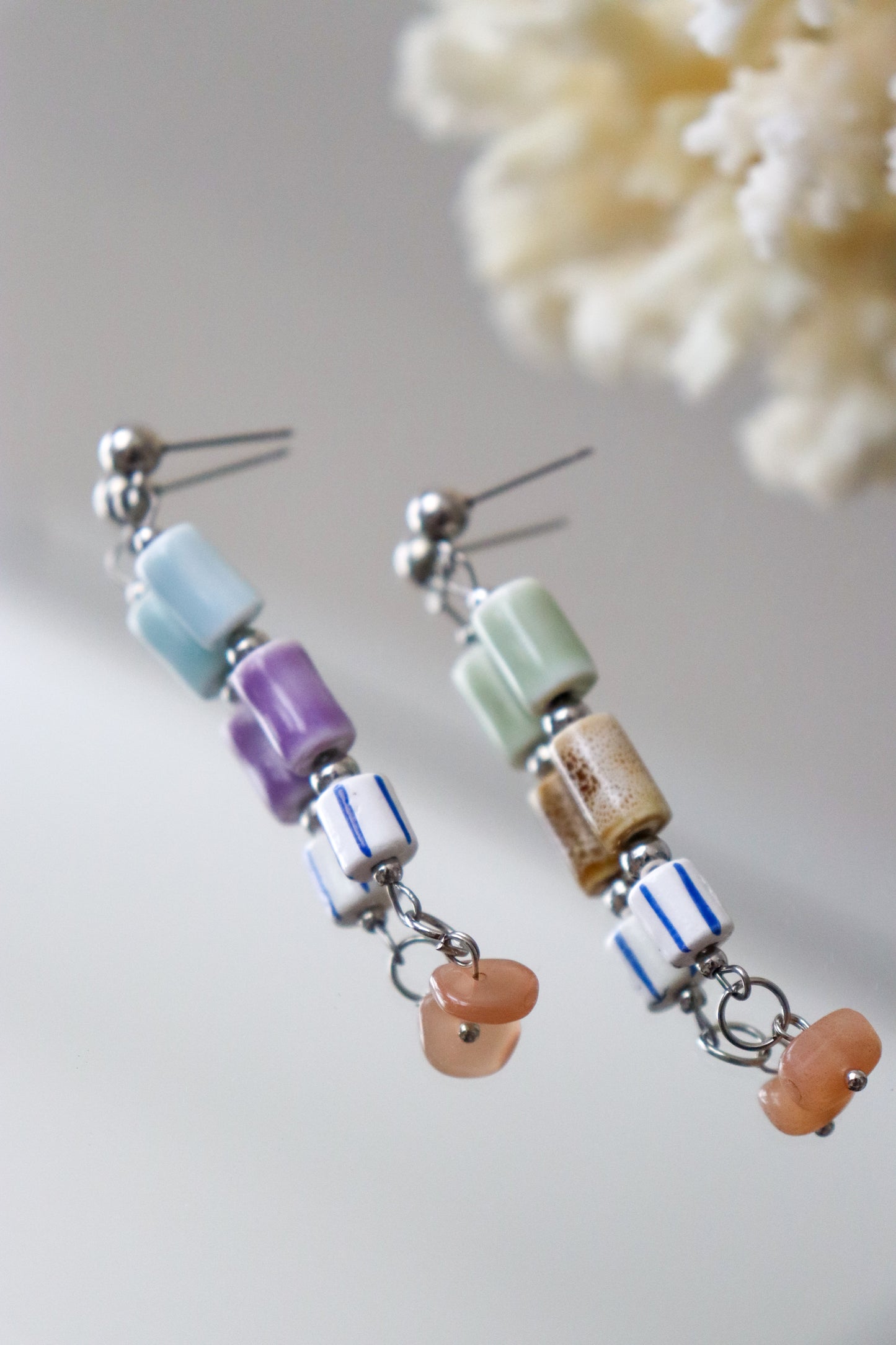 Semi-precious earrings
