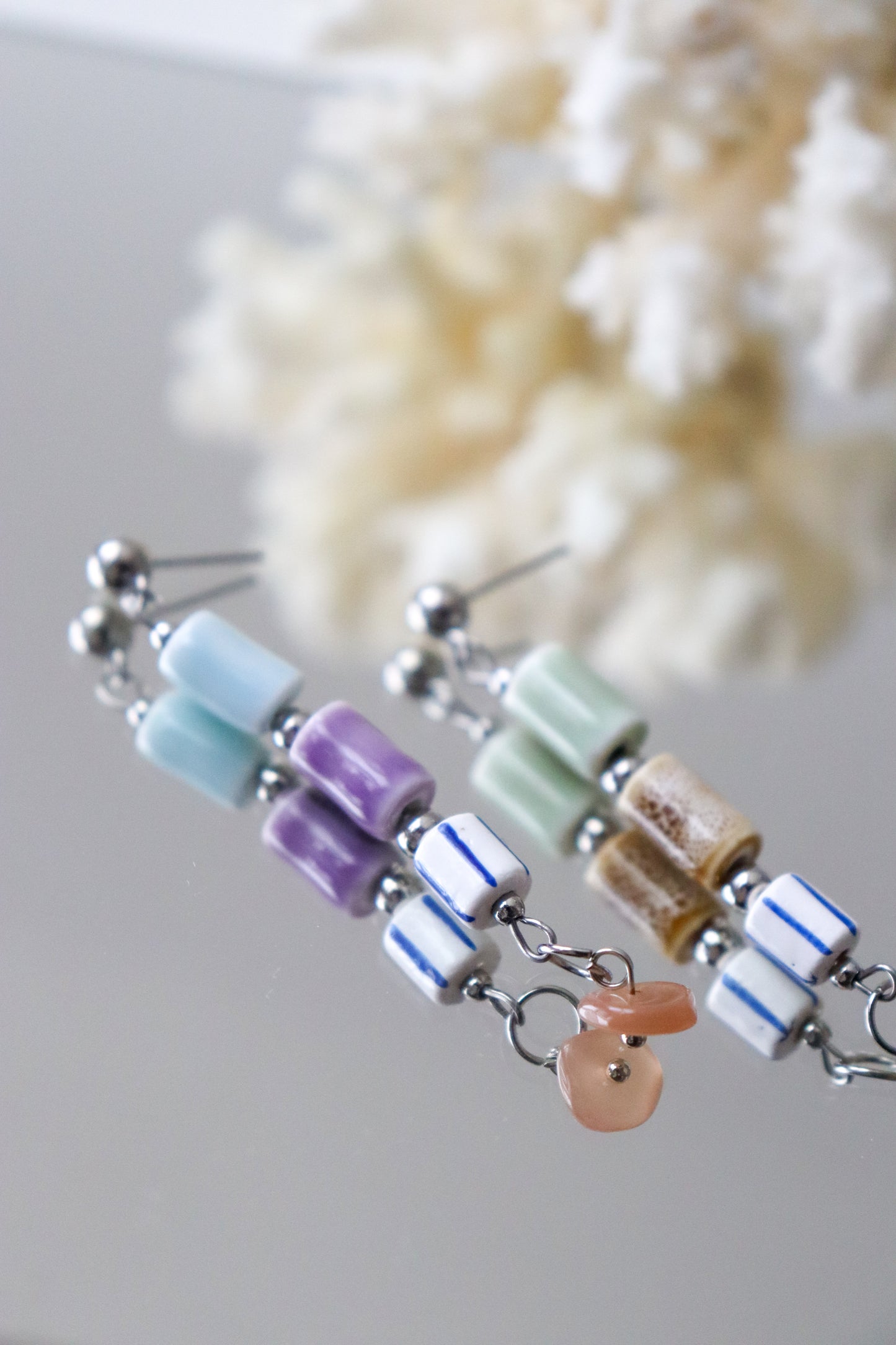 Semi-precious earrings