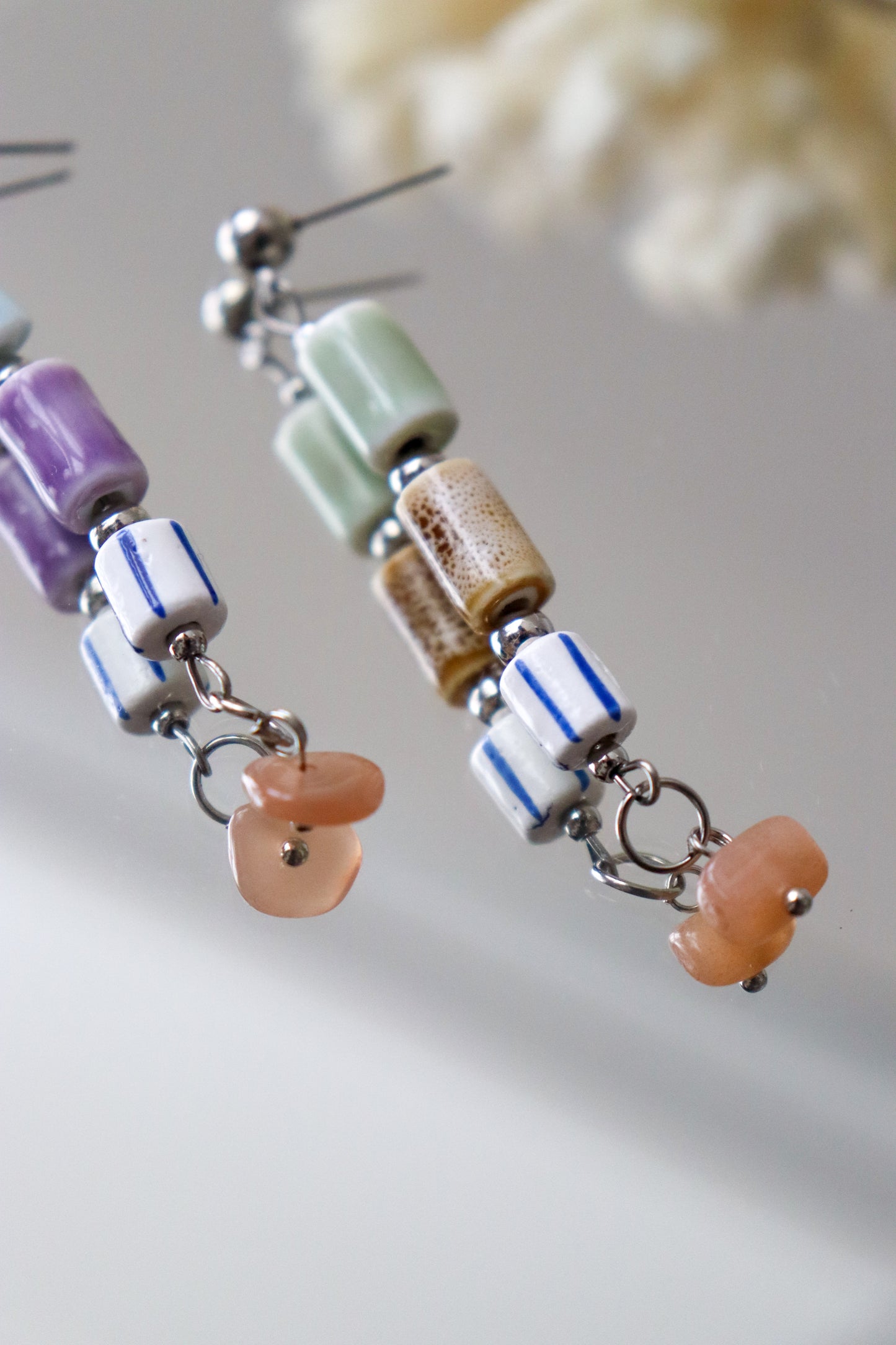 Semi-precious earrings