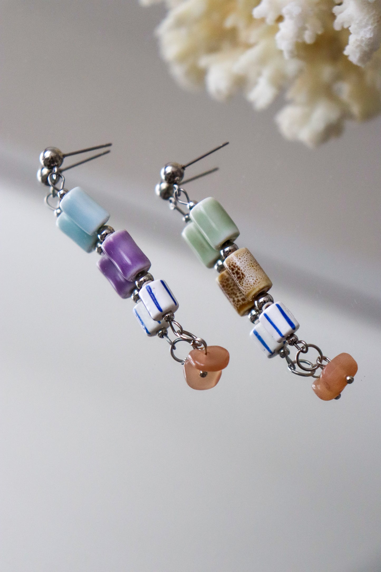 Semi-precious earrings