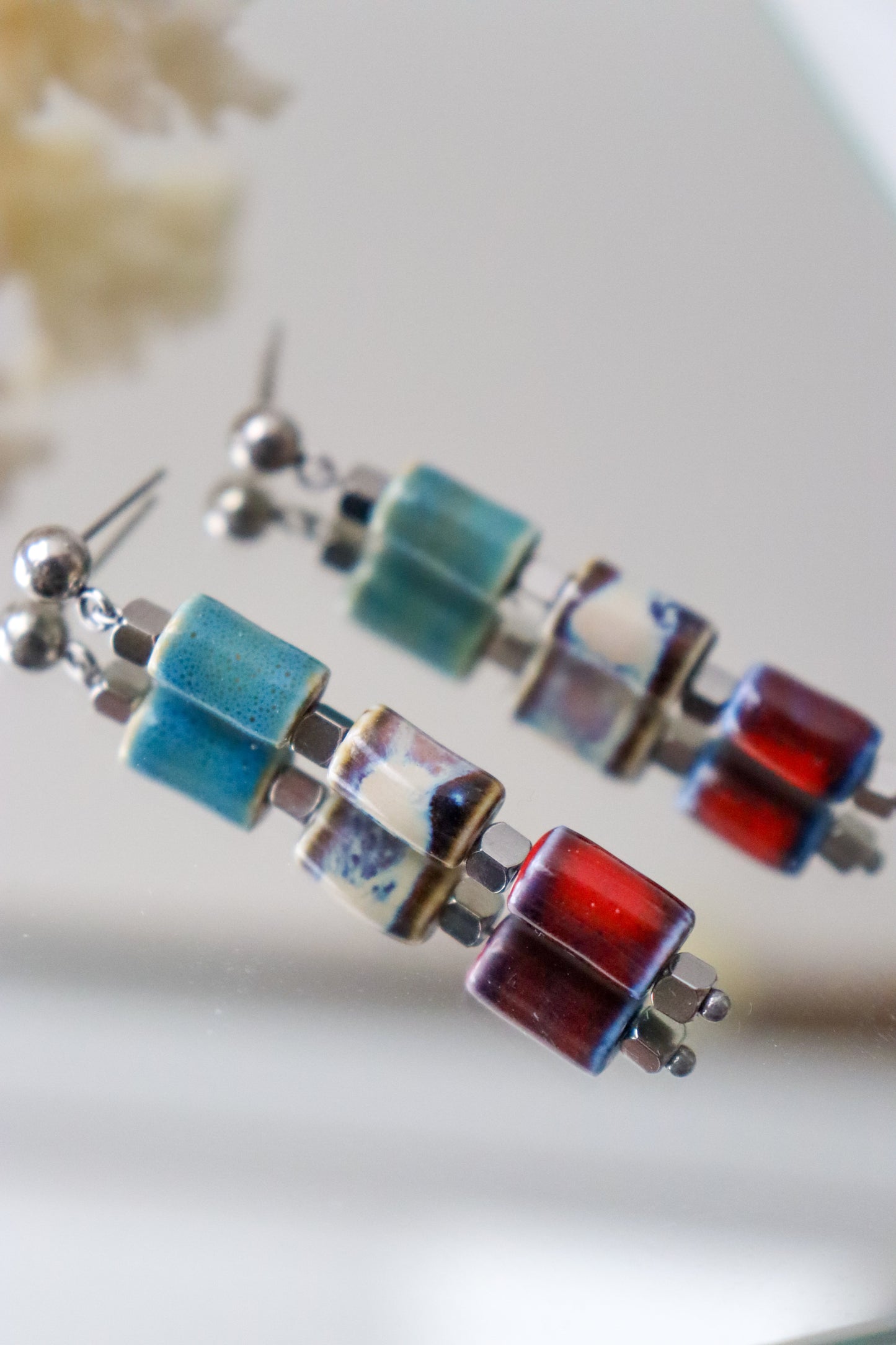 Semi-precious earrings