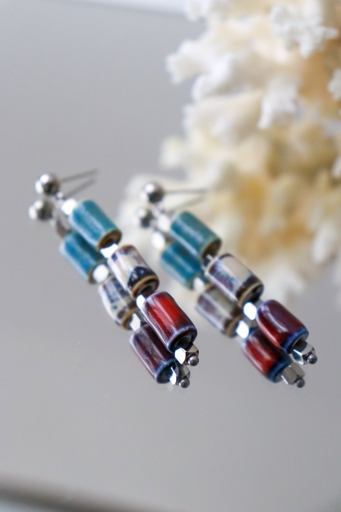 Semi-precious earrings