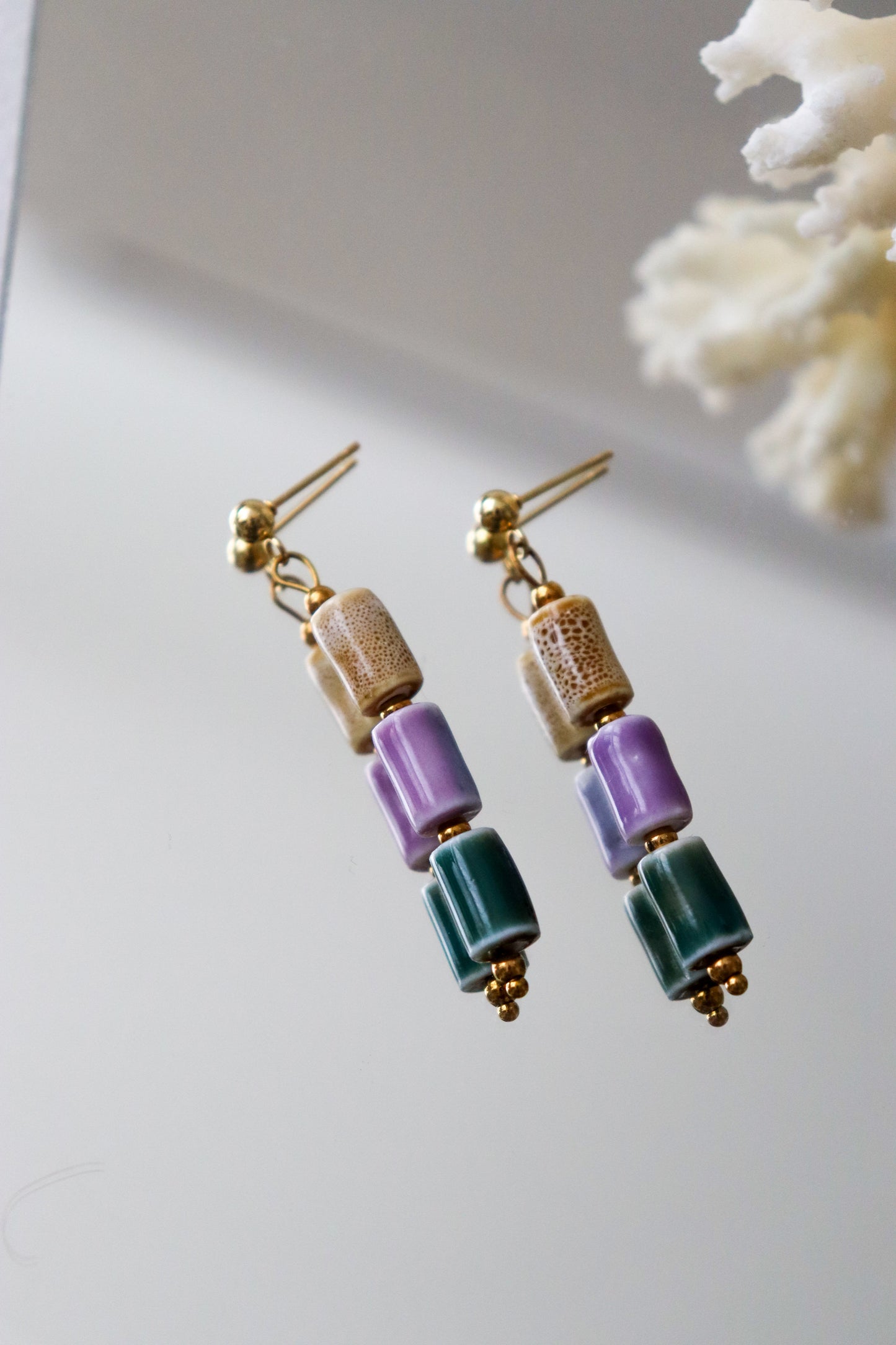 Semi-precious earrings