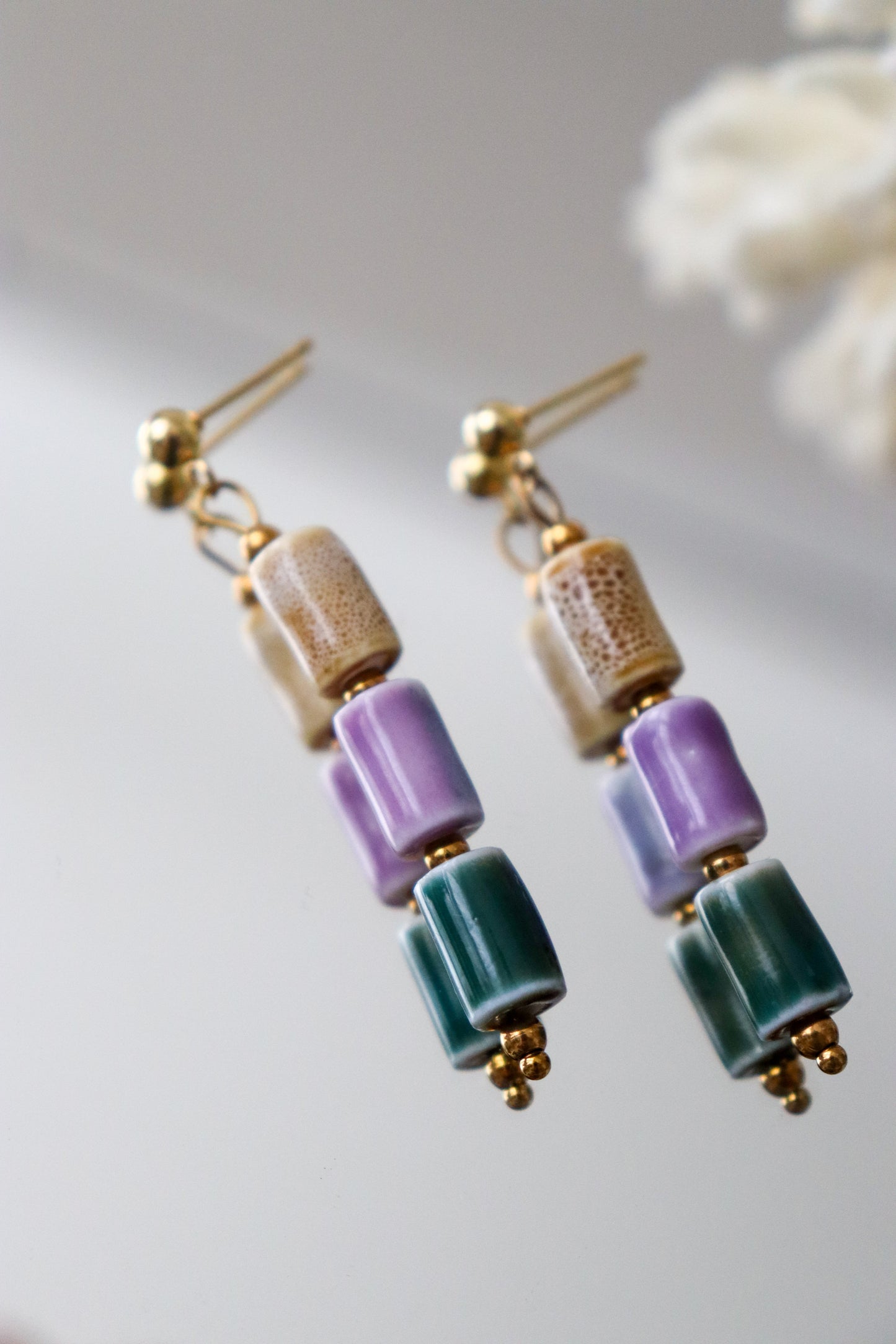 Semi-precious earrings