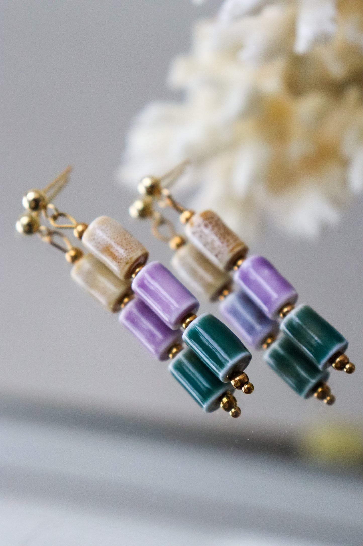 Semi-precious earrings