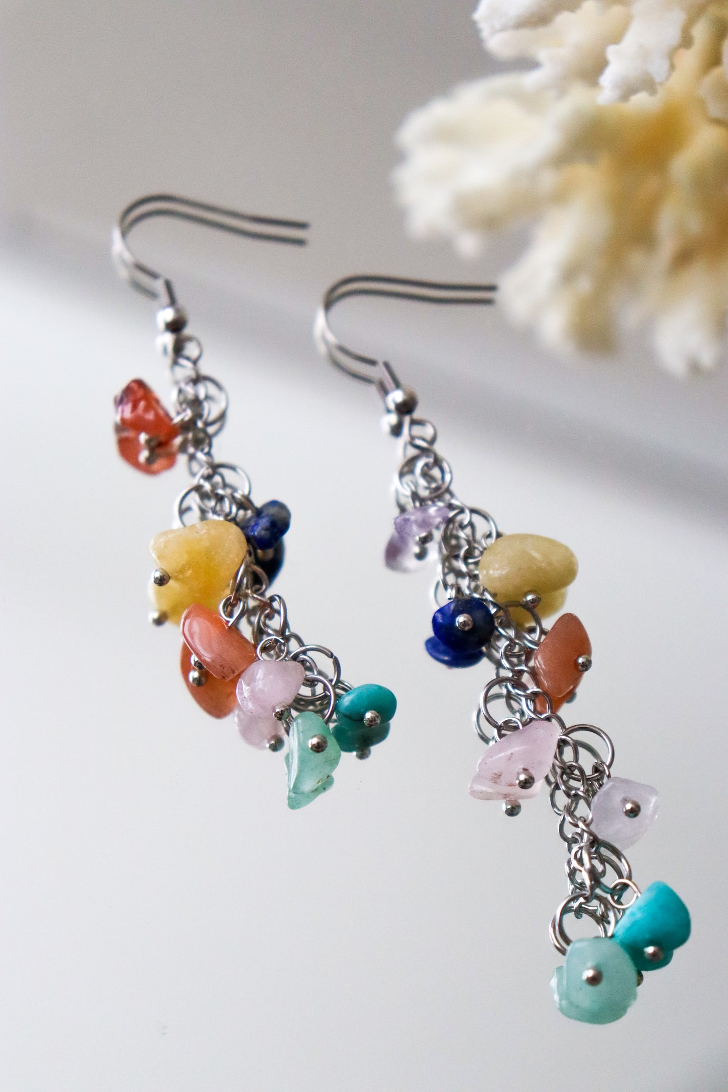 Semi-precious earrings