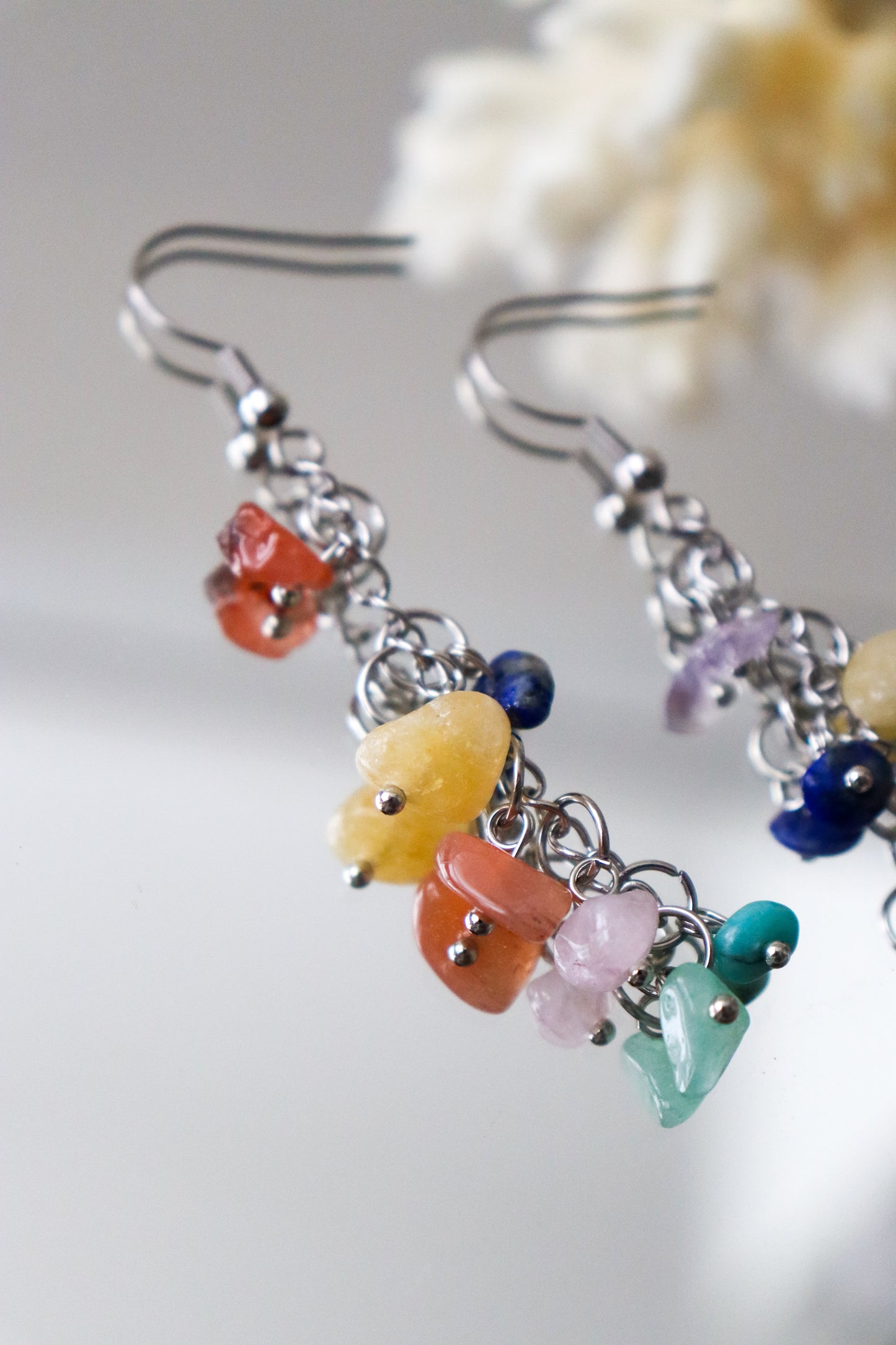 Semi-precious earrings