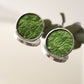 Circle earrings / Grass green