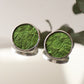 Circle earrings / Grass green