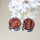 Circle earrings / Dark copper