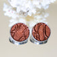 Circle earrings / Dark copper