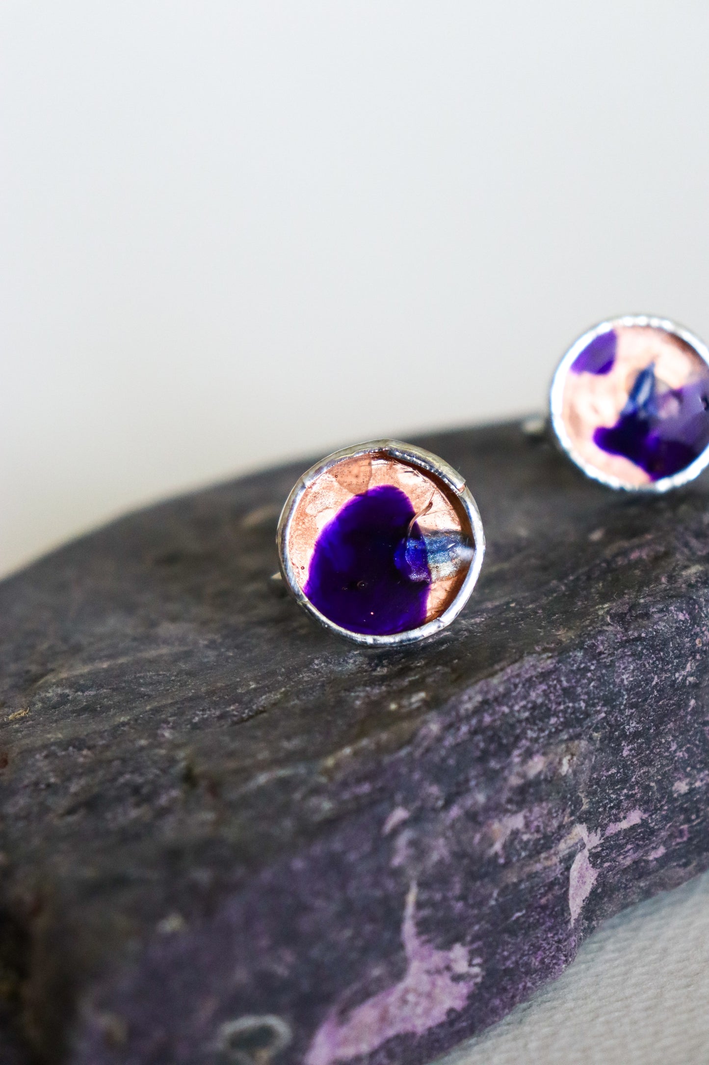 Circle rings / Coloured purple