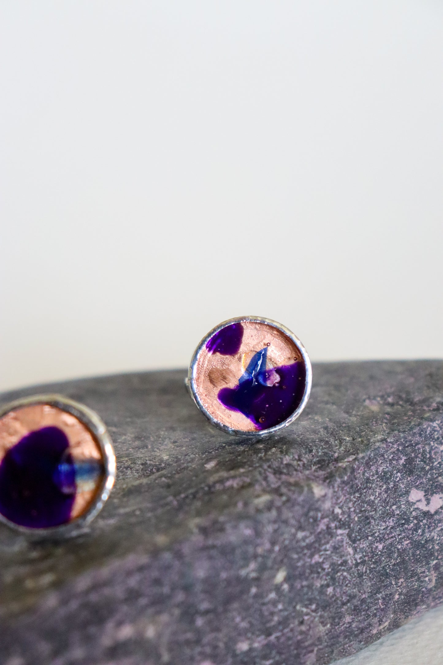 Circle rings / Coloured purple