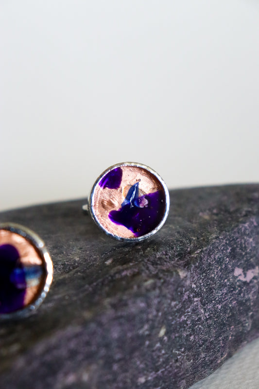 Circle rings / Coloured purple