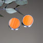 Circle earrings / Orange
