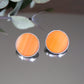 Circle earrings / Orange