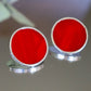 Circle earrings / Red