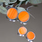 Circle earrings / Orange