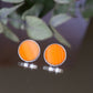 Circle earrings / Orange