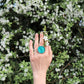 Turquoise circle rings