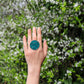 Turquoise circle rings