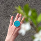Turquoise circle rings