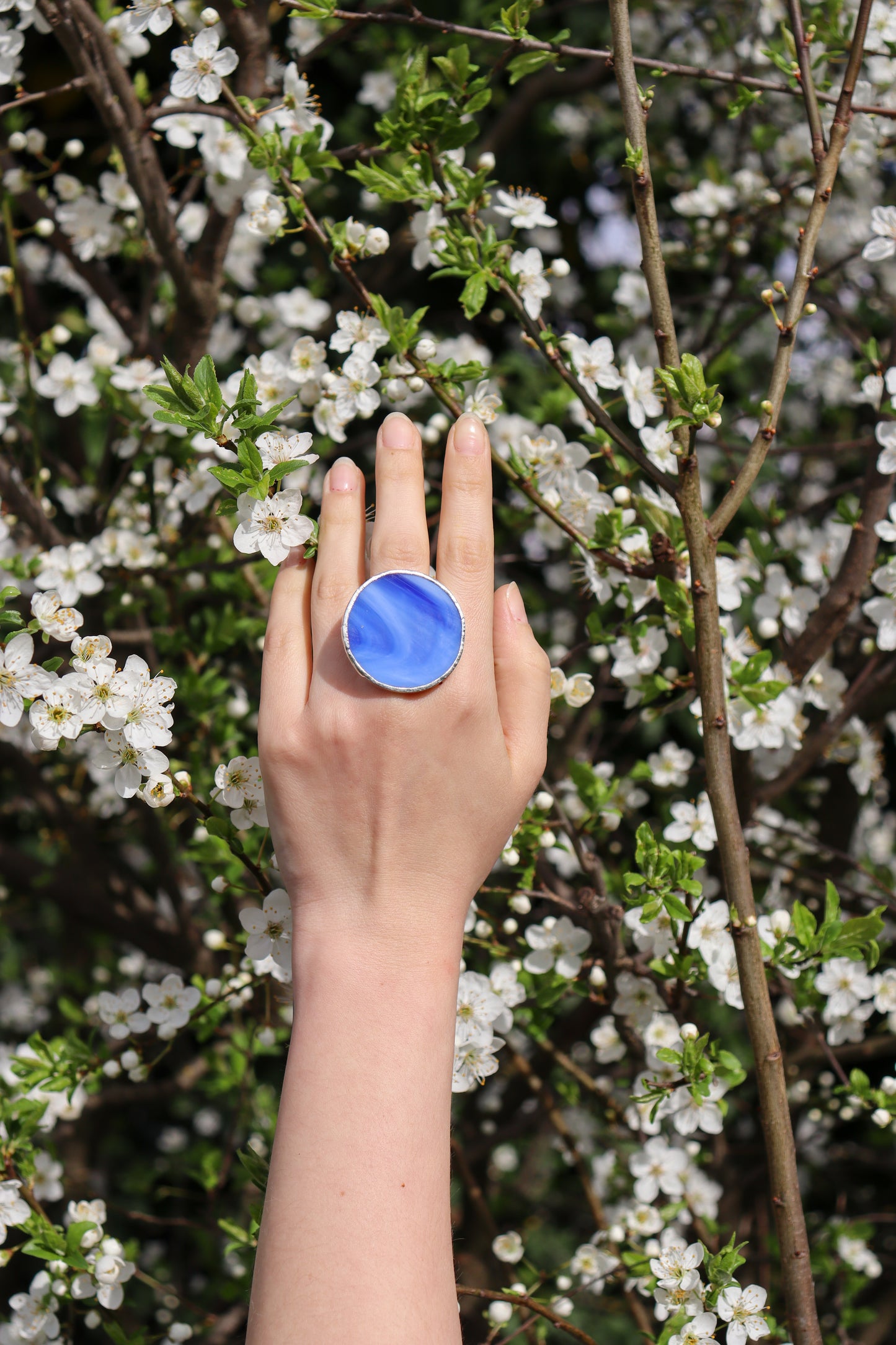Cobalt blue circle rings