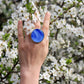 Cobalt blue circle rings