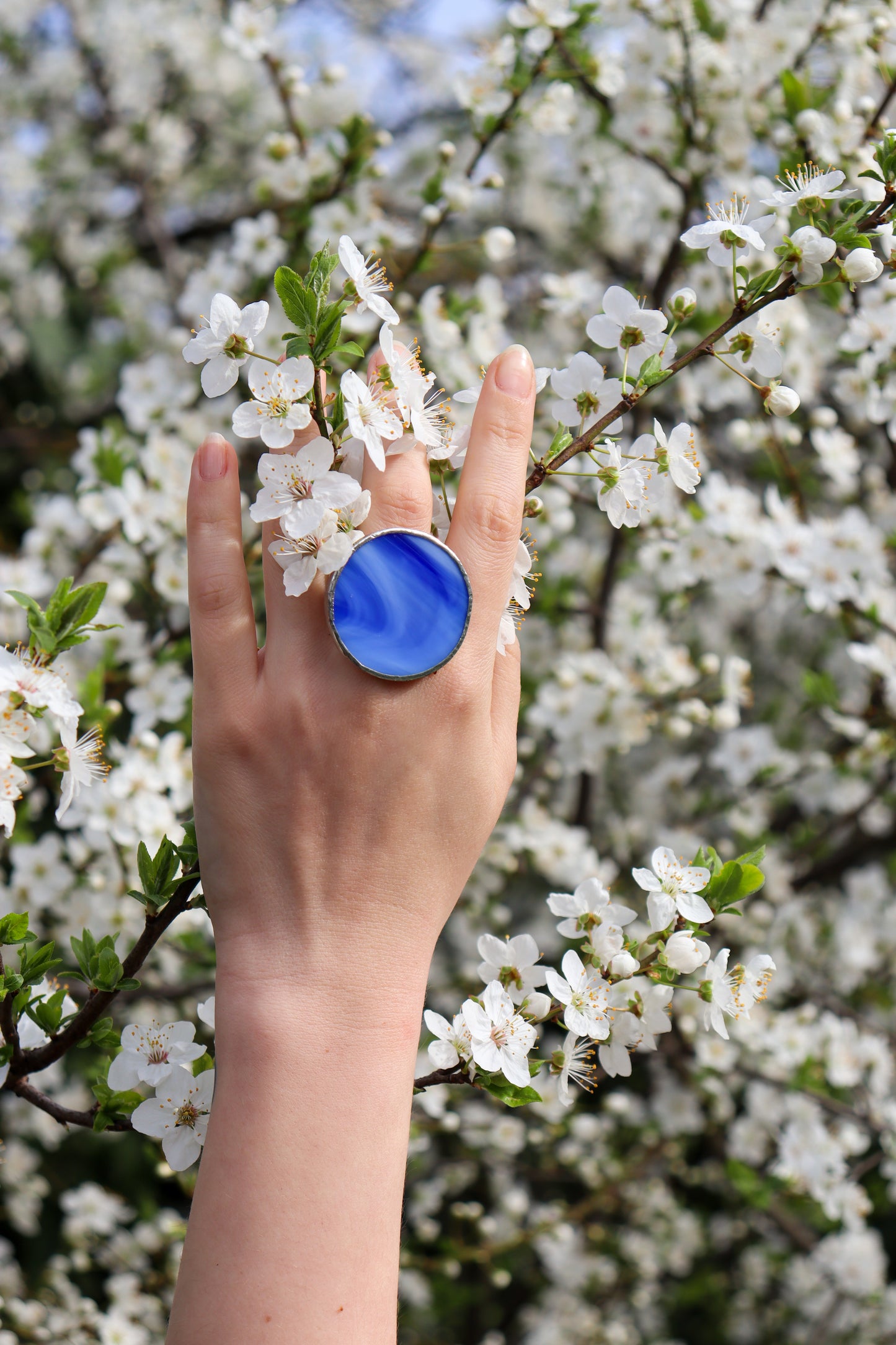 Cobalt blue circle rings