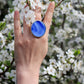 Cobalt blue circle rings