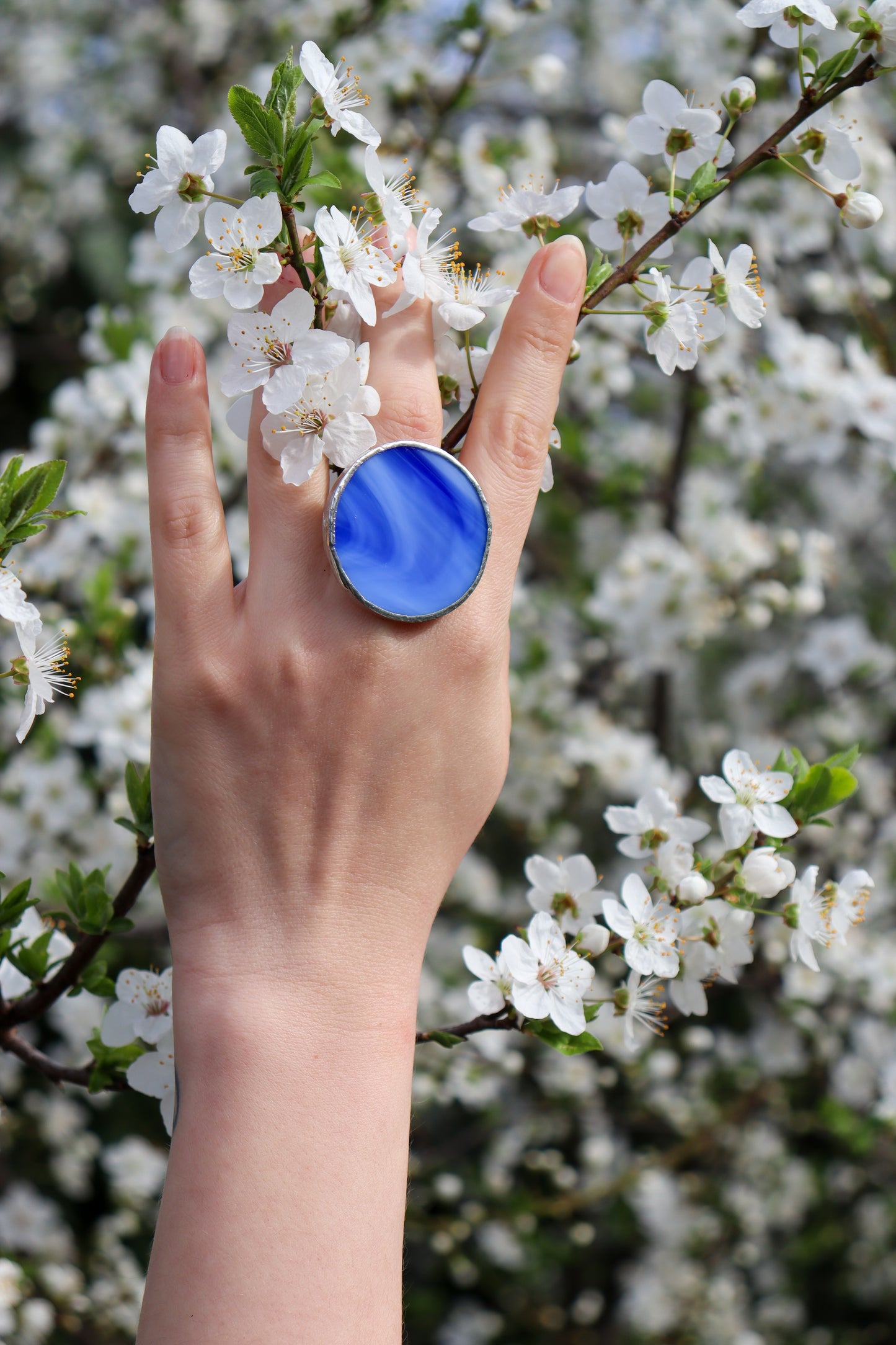 Cobalt blue circle rings