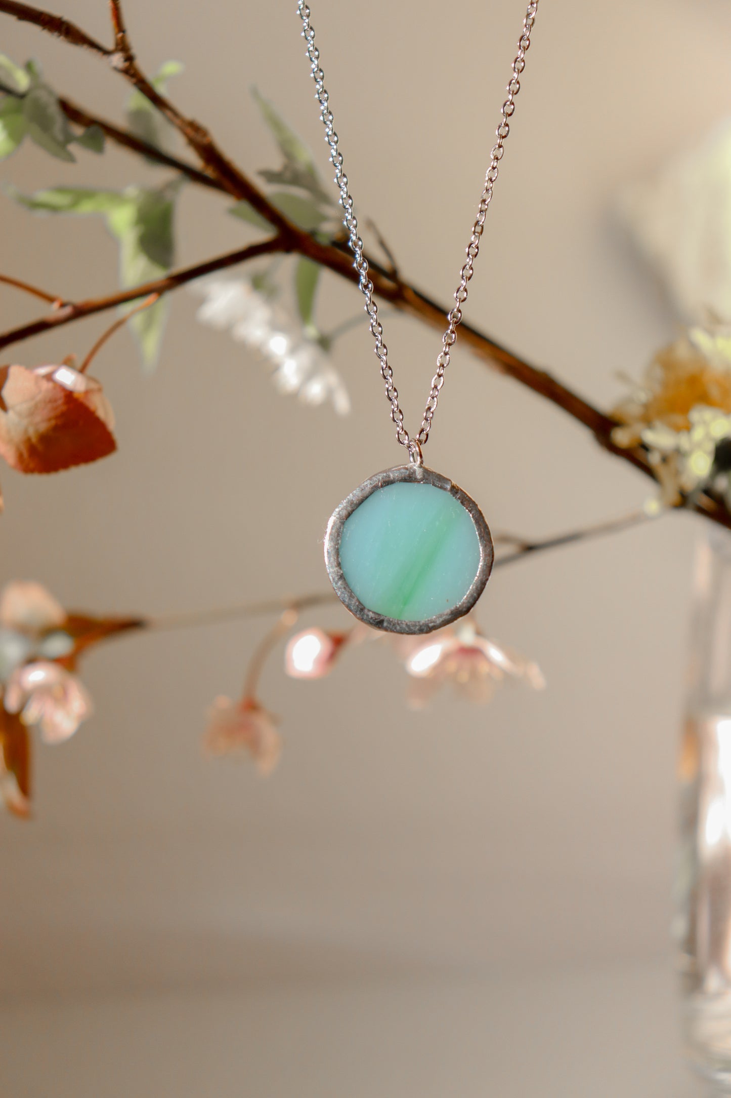 Circle necklaces / Light Turquoise