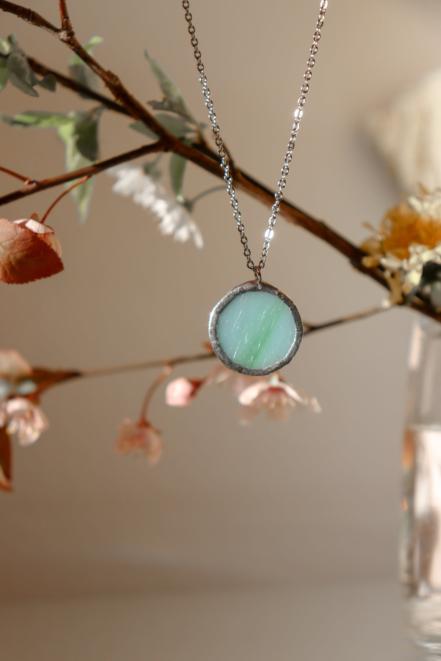 Circle necklaces / Light Turquoise