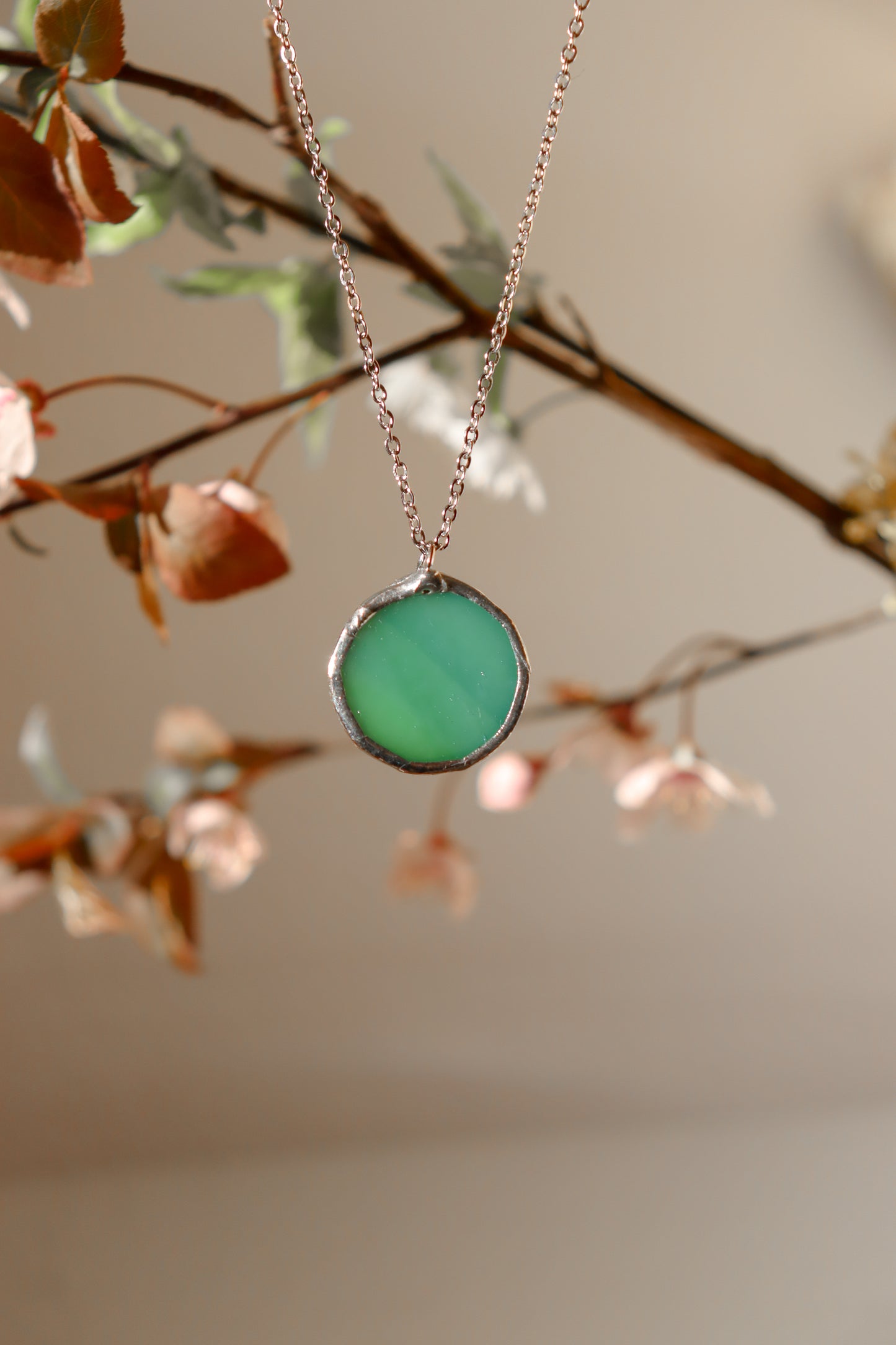 Circle necklaces / Light Turquoise