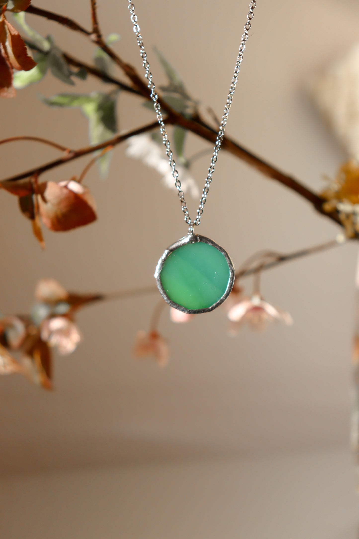 Circle necklaces / Light Turquoise