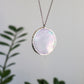 Large circle necklace /  Iridescent and light pink