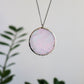 Large circle necklace /  Iridescent and light pink