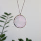 Large circle necklace /  Iridescent and light pink