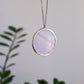 Large circle necklace /  Iridescent and light pink