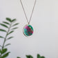 Circle necklaces /  Iridescent and black