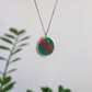 Circle necklaces /  Iridescent and black