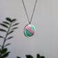 Circle necklaces /  Iridescent and black