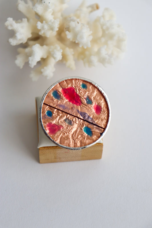 Circle rings / Copper pink