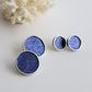 Circle earrings / Ink Blue