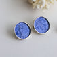 Circle earrings / Ink Blue