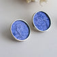 Circle earrings / Ink Blue